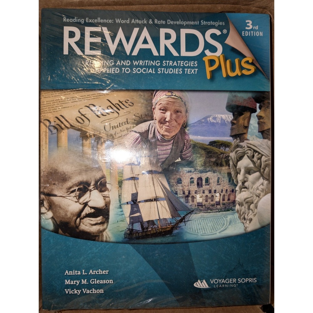 Voyager Sopris Rewards Plus Reading & Writing Applied to Social Studies Text New